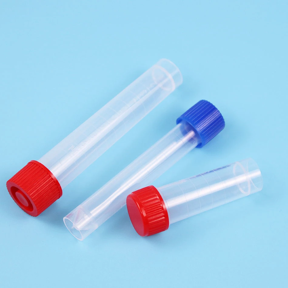 Separate Red Screw Cap Self-Standing PP 10ml Transport Sample Collection Tube Viral Transport Vial Medium Tube Vtm Empt