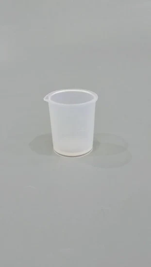Leicht zu reinigendes, durchscheinendes 30-ml-FEP-Becherglas mit Skala für das Labor