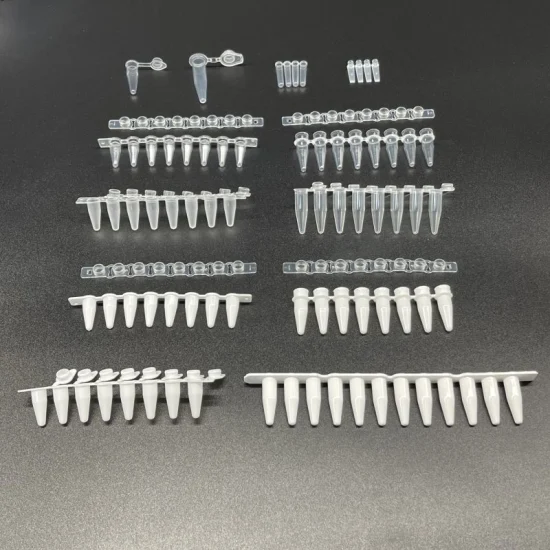 Hochwertiges PCR-Röhrchen mit 8 Streifen, 0,2 ml, mit Klappdeckel