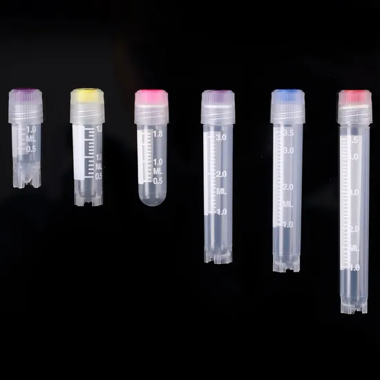4-ml-Kryofläschchen, Innengewinde mit Silikon-Unterlegscheibendichtung, Laborbedarf